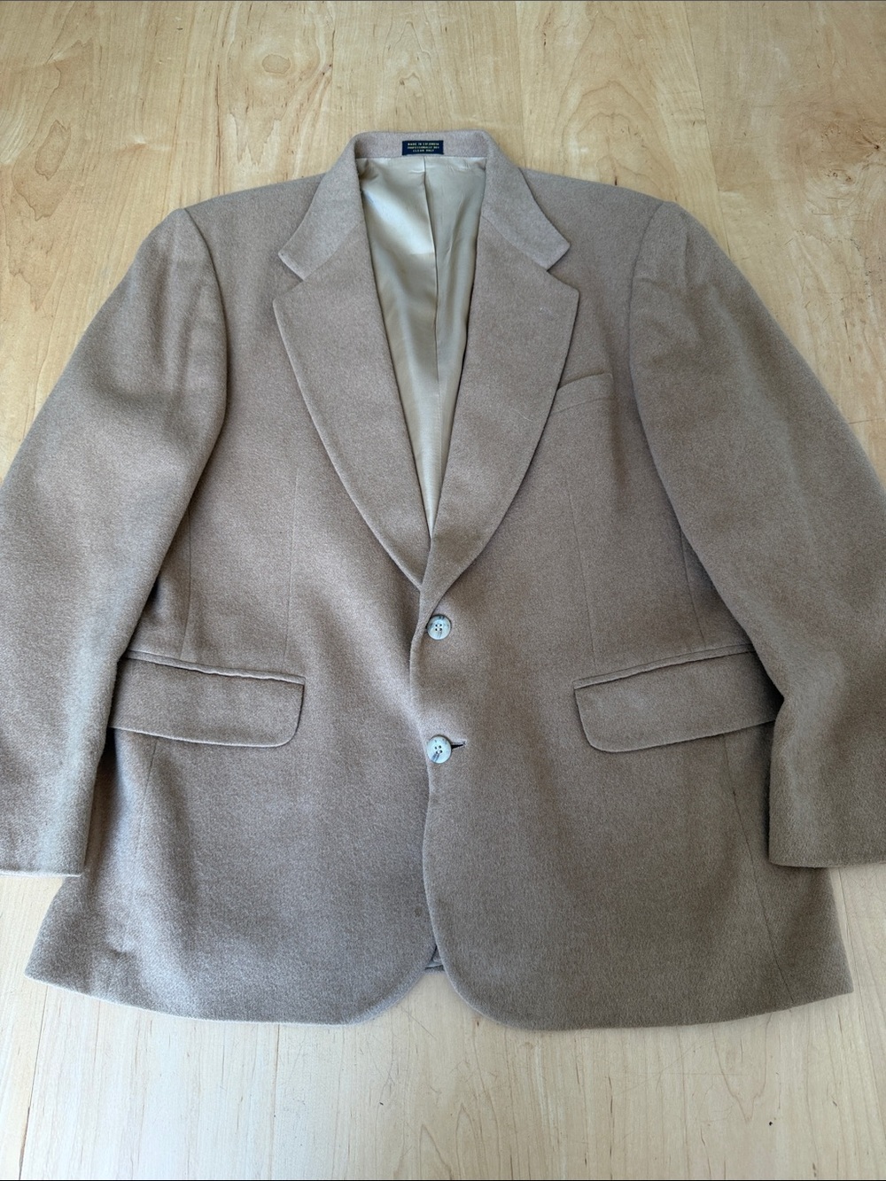 VTG Andhurst Men's Classic Tan Wool Blazer
